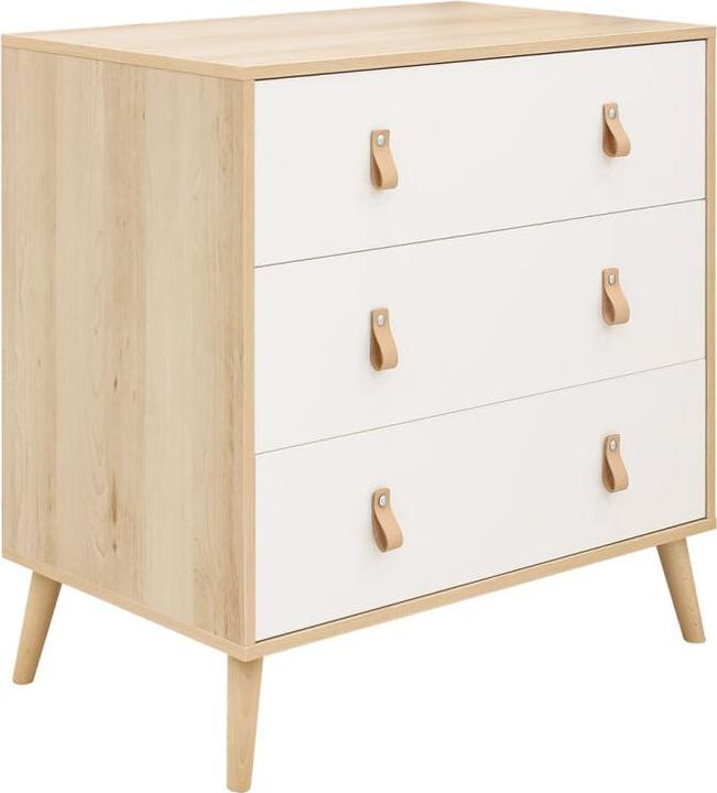 Produktbild Bopita Kommode mit 3 Schubladen Jort Weiss/Natur