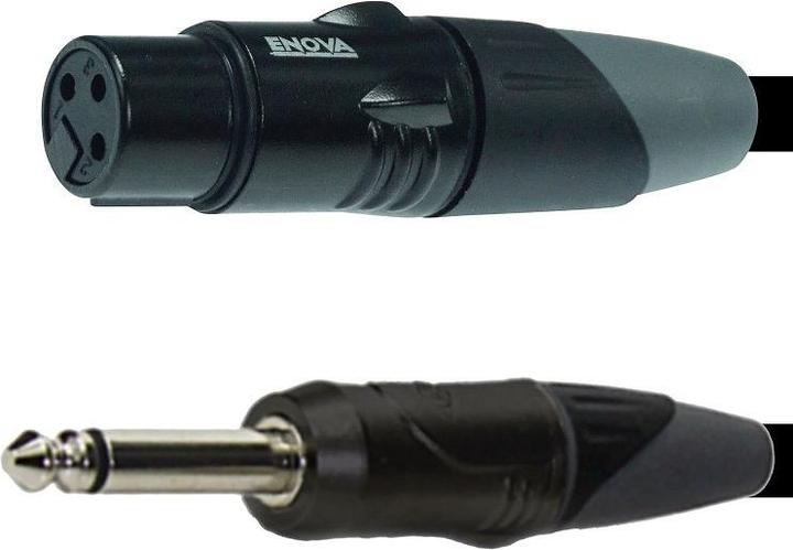 Image du produit Enova Câble XLR F Jack - câble adaptateur XLR asymétrique 2 broches 10 mètres (10 m, XLR)