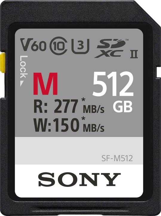 Image du produit Sony PRO SDXC UHS-II 512GB / 277MB/s (512 Go, SDXC, U3, UHS-II)
