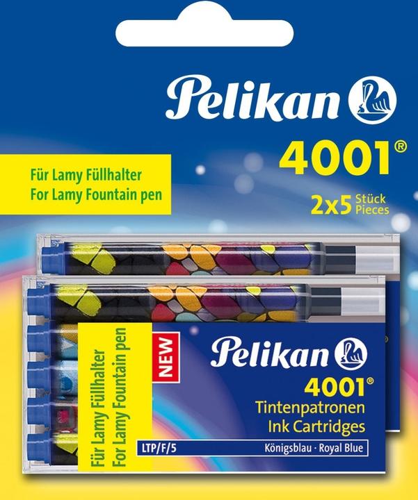 Immagine prodotto Pelikan Cartucce d'inchiostro per penna stilografica LAMY, stampa colorata blu reale => motivi assortiti (cartucce d'inchiostro, Blu reale)