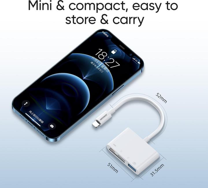 Actual product image Joyroom Lightning to USB OTG Card Reader (Lightning, USB-A, USB Type C, SD card)