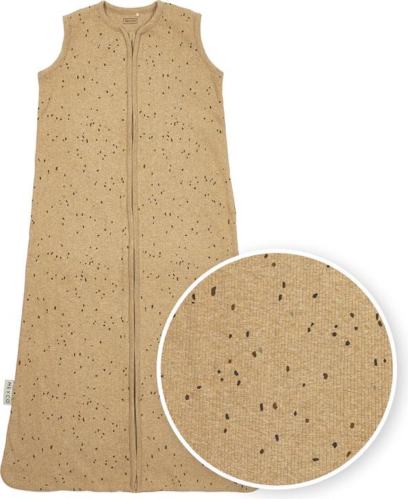 Meyco Baby Rib Mini Spot schlafsack - toffee melange - 90cm (90 cm)