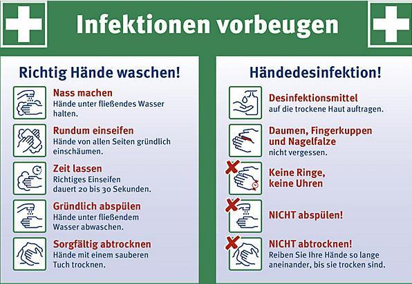 Produktbild Marahrens Aushang, Infektionen vorbeugen, LxHxT 297x210x0.1 mm