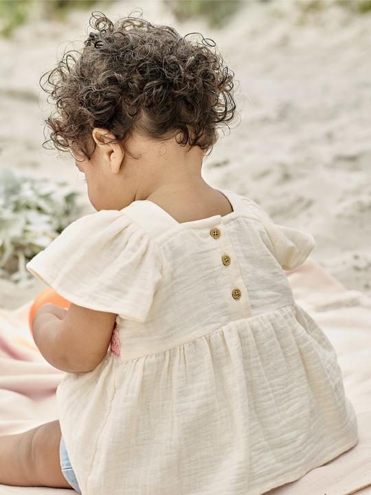 Produktbild Vertbaudet Mädchen Baby Bluse mit Häkelspitze (62)