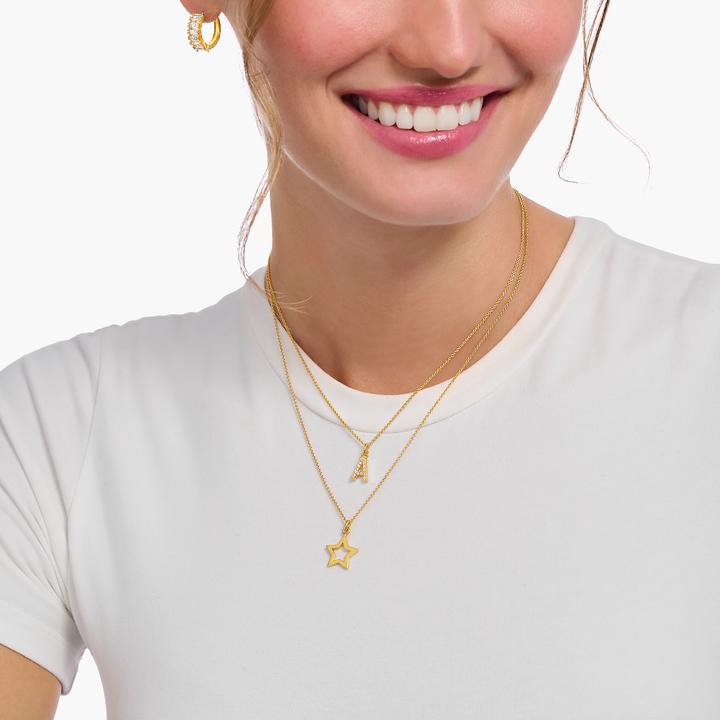 Image du produit Thomas Sabo Chaîne avec pendentif étoile doré (Argent 925, 38 - 45 cm)
