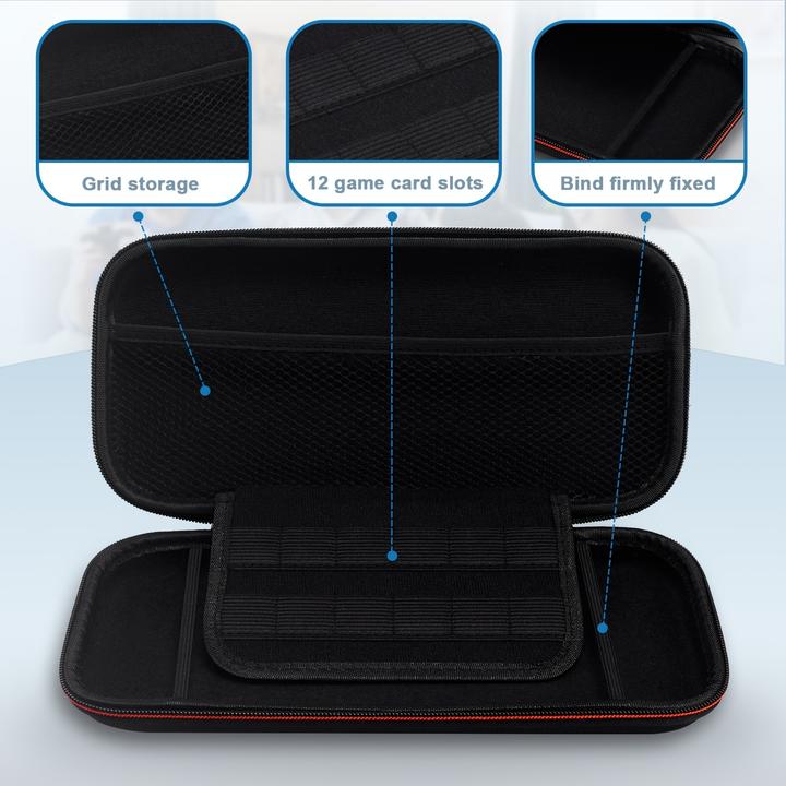 Image du produit PhoneLook Étui de transport rigide pour Nintendo Switch 2 (2025) avec poches en mesh et poignée (Switch 2)