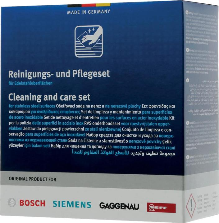 Produktbild Siemens Pflegeset für Edelstahloberflächen