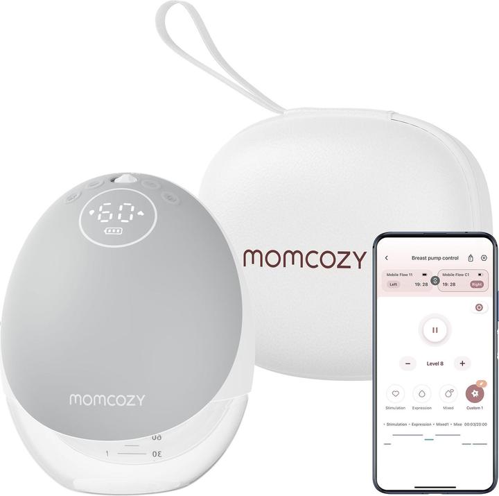 Actual product image Momcozy M9 Hands-Free Breast Pump Grey Single Pack