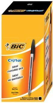 Image du produit Bic Cristal (Transparent, Noir, 50 x)