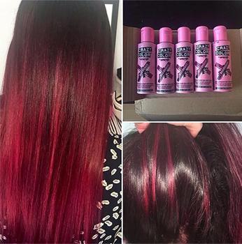Actual product image Crazy Color Renbow Semi-Permanent Hair Color Dye bordeaux 51-100 ml, 1 pack (1 x 115 g) (51-100)