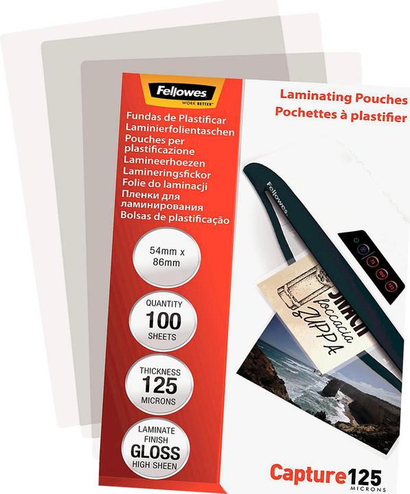 Actual product image Fellowes Capture 125 (ID card format, 100 Piece, 125 µm)