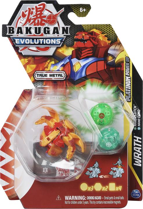Actual product image Spin Master Bakugan Evolutions, Wrath with Nano Echo and Clutch Platinum Power Up