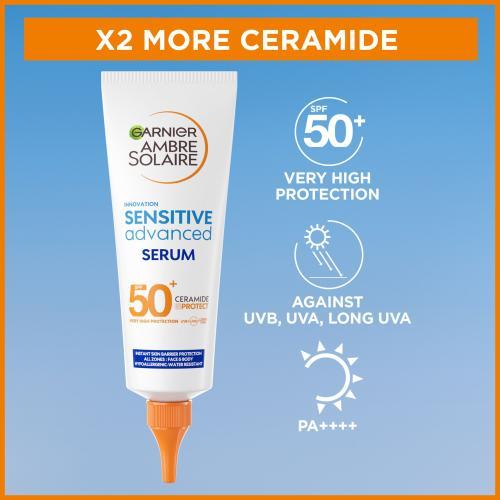 Productafbeelding Garnier Ambre Solaire Sensitive Advanced expert+ (Zonnecrème gezicht, SPF 50, 125 ml, 161 g)