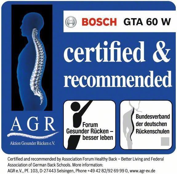 Energie-Label Bosch Professional Gta 60 W (74 cm, 122 cm)