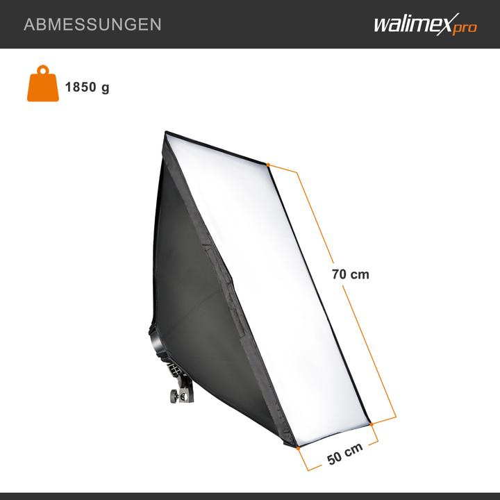 Produktbild Walimex pro Daylight 1000 4x35W + Softbox 50x70cm (Softbox)