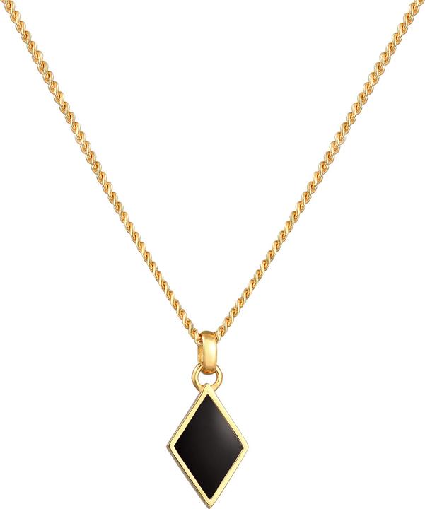 Kuzzoi Halskette Raute Emaille Geo Style 925 Silber (925er Sterling Silber, Emaille, 55 cm)