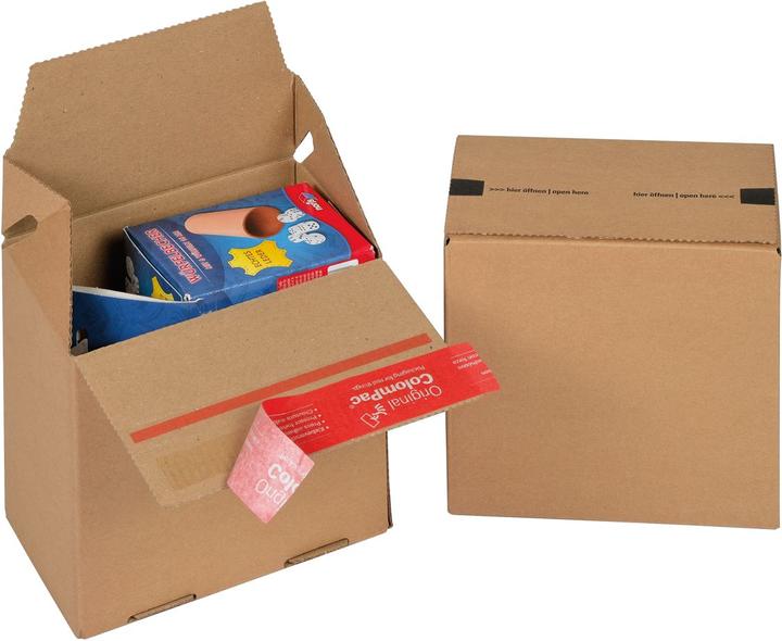 Produktbild Colompac Versandkarton Eurobox Innenmasse: 14,5 x 14 x 9,5 cm (B x H x T Werkstoff: Wellpappe (15 x 15 x 10 cm, 20 x)