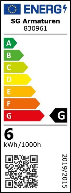 Energy Label Sg LED reflector lamp GU10 MAXTEK 6W 3000K 830961 (GU10, 6 W, 375 lm, 1 x, G)