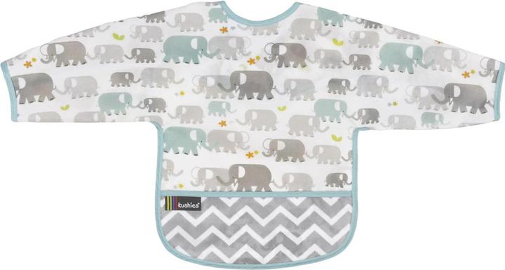 Actual product image Kushies CleanBib with sleeves (12 months)