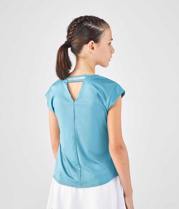 Actual product image Artengo Tennis-Shirt Mädchen TTS Soft türkis (12, 13, 14)