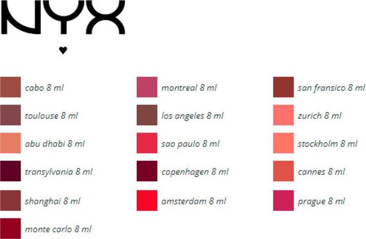 Valori nutrizionali e ingredienti NYX Professional Make-Up Tappetino morbido (19 Cannes)