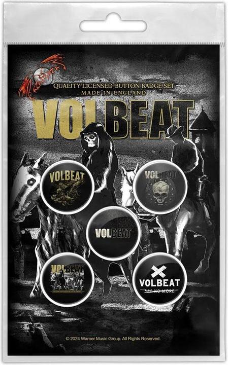 Actual product image Volbeat Outlaw Gentlemen Button Badge (Pack of 5)