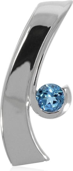 Produktbild Xen Anhänger mit 5 mm Swiss Blue Topas ca. 0,54 ct. rhodiniert (925 Sterling Silber)