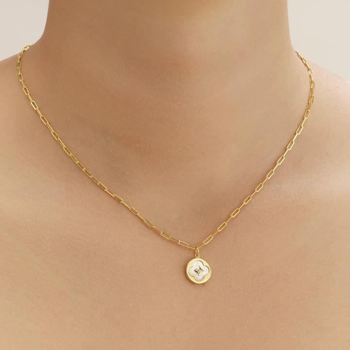 Image du produit Charles Garnier Collier LÉGENDE petit Trèfle Nacre -Nacre & Argent 925 (Argent 925)
