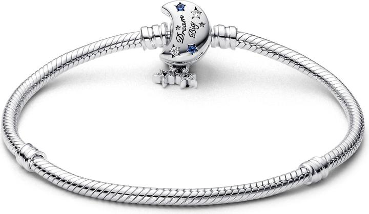 Produktbild Pandora Moments Schlangen Gliederarmband mit Funkelndem Mond Verschluss (19 cm, Silber 925)