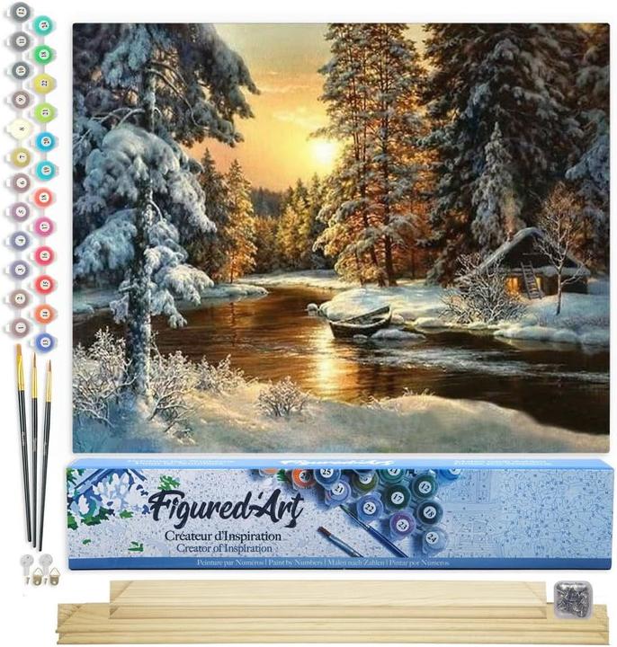 Immagine prodotto Figured'Art Pittura per numeri - Tramonto nella foresta