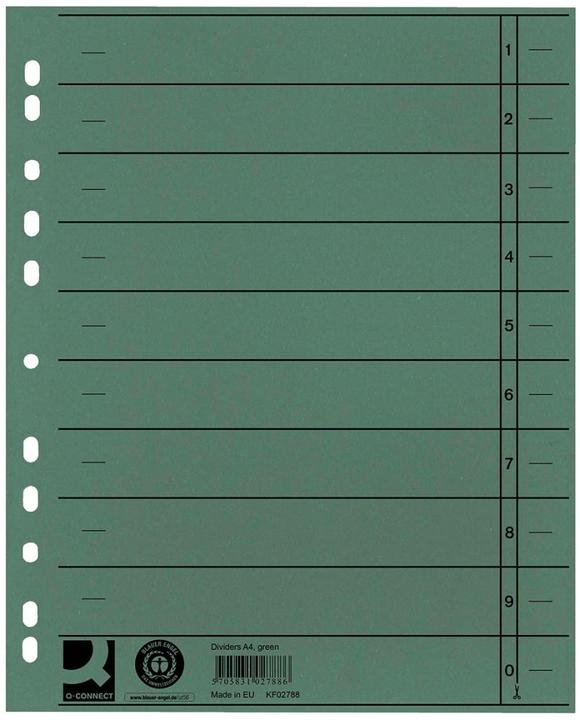 Actual product image Q-Connect Dividers 100 pieces green