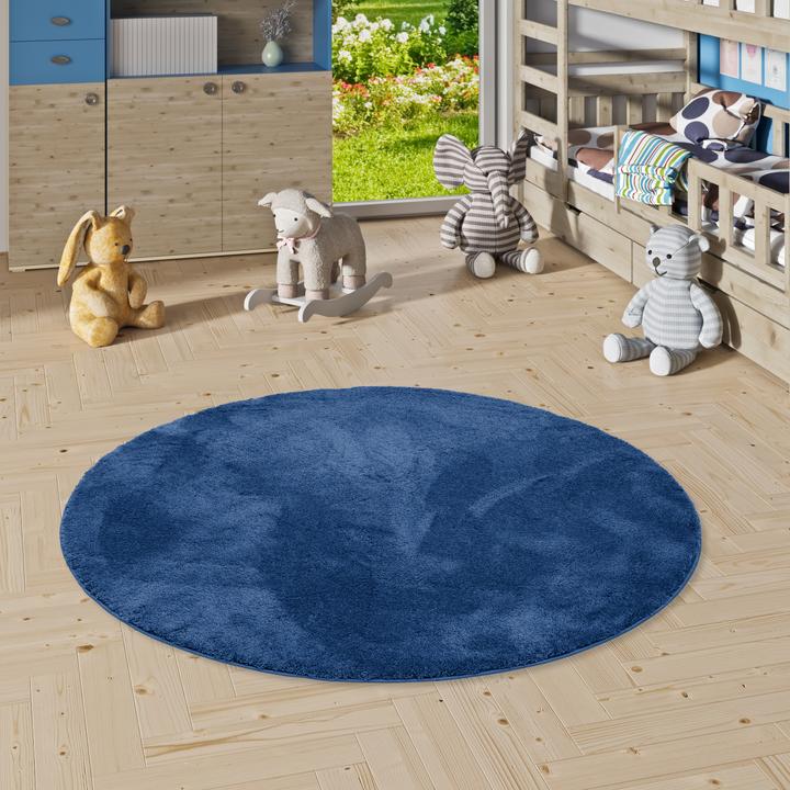 Produktbild Pergamon Super Soft Kinder Hochflor Teppich Silky Kids Rund (160 x 160 cm)