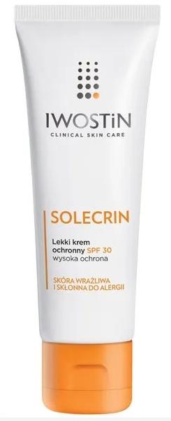 Actual product image Iwostin Solcrin, light protective cream, SPF 30, 50 ml (Suntan cream, SPF 30, 50 ml)