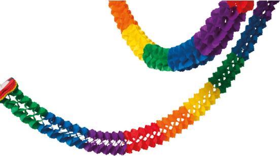 Actual product image Riethmüller Garland rainbow paper flame retardant 16 x