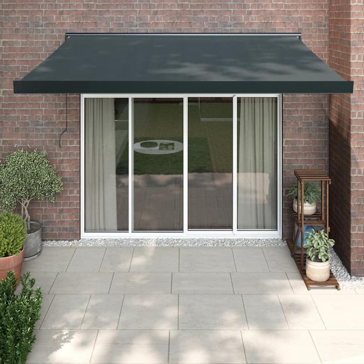 Actual product image VidaXL Articulated arm awning anthracite 3x2.5 m fabric and aluminium (3 m)