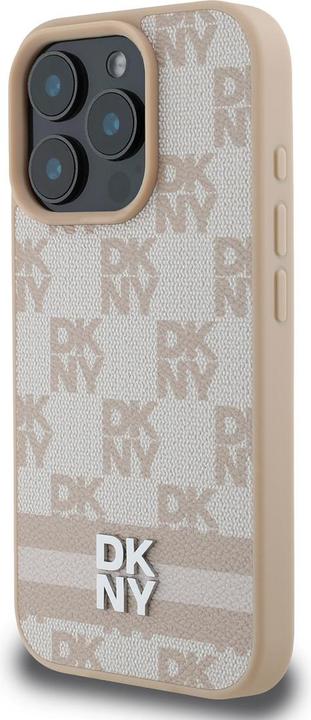 Immagine prodotto DKNY DKHCP16LPCPTSSP Custodia rigida per iPhone 16 Pro 6,3" różowy/rosa con motivo a scacchi e strisce (Apple iPhone 16 Pro)