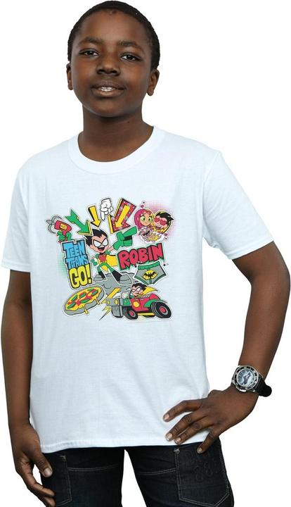 Actual product image Boys Teen Titans Go Robin Montage T-Shirt (116)