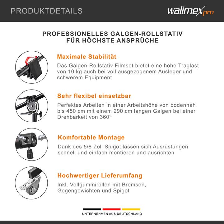Immagine prodotto Walimex pro Filmset Pro (290 cm, 7 kg)