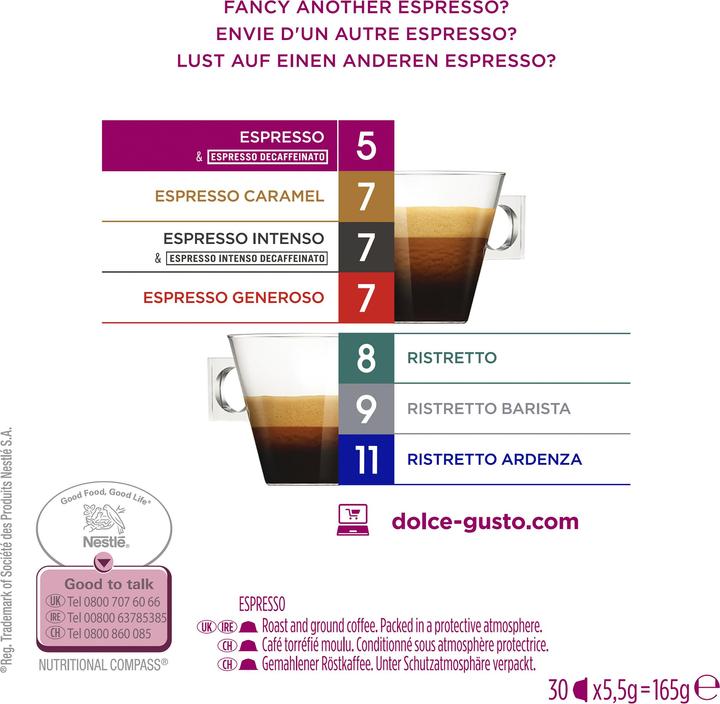 Image du produit Nescafé Dolce Gusto Espresso (30 x Port.)
