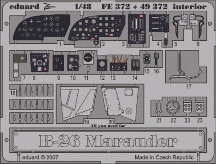 Actual product image Eduard B-26 Marauder interior Revell/Monogram
