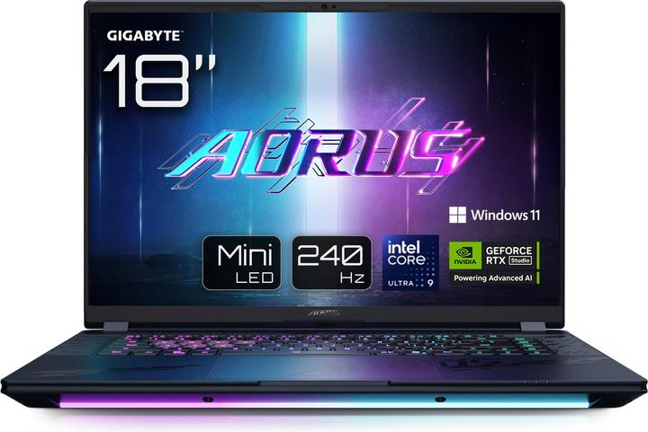 Immagine prodotto Gigabyte Aorus Master 18 (18", Intel Core Ultra 9 275HX, 32 GB, 2000 GB, DE)