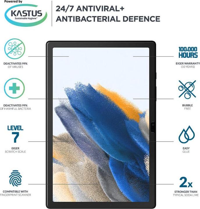 Actual product image Eiger Mountain Glass Clear Tablet (1 Piece, Galaxy Tab A8 (2021))