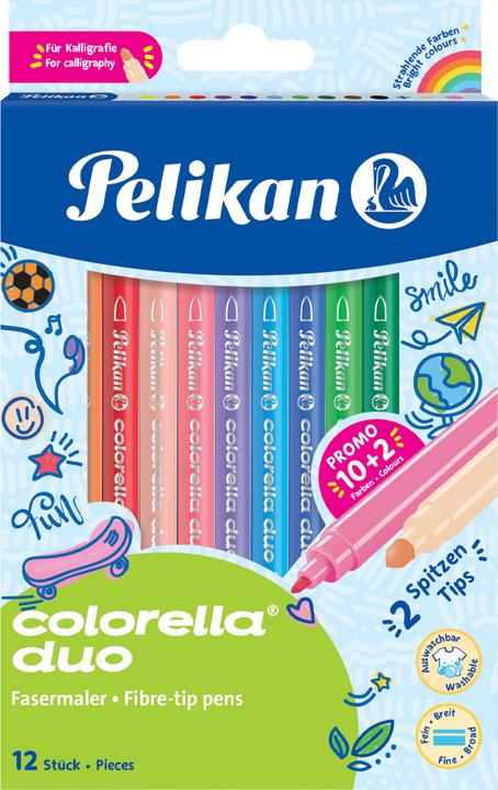 Image du produit Pelikan Colorella Duo C407 Crayon-feutre Fin Multicolore (e) (Multicolore, 12 x)