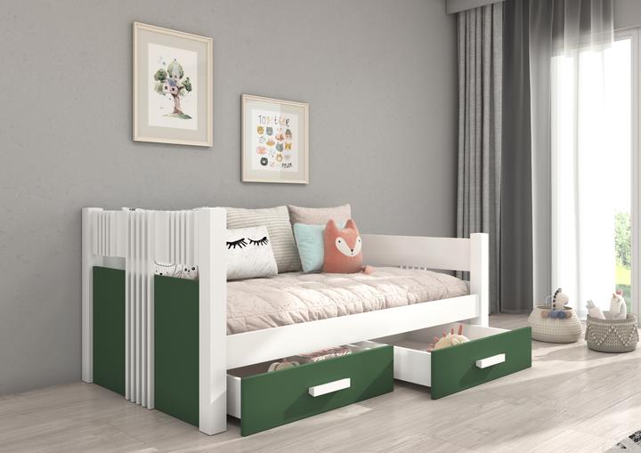 Produktbild ADRK Furniture Einstöckiges Bett mit Matratze BIBI 180x80 (180 x 80 cm)