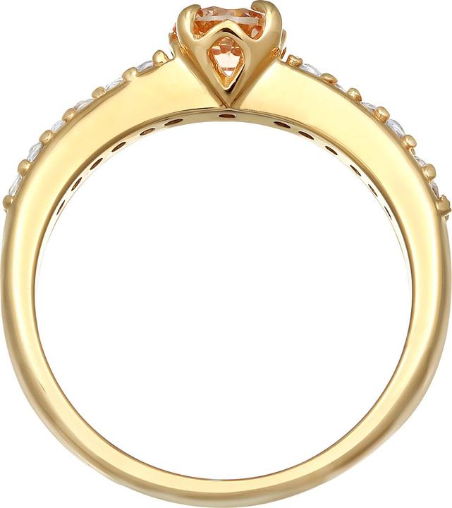 Actual product image Elli PREMIUM Ring Topaz Morganite Engagement 925 Silver (58, 925 Silver)