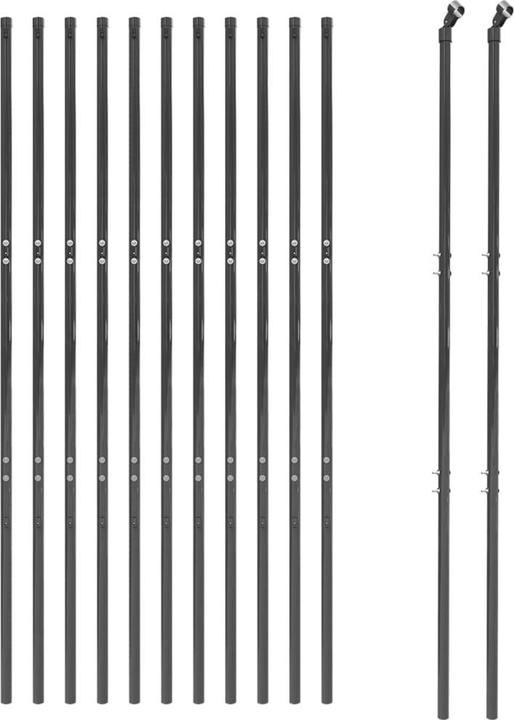 Produktbild VidaXL Maschendrahtzaun Anthrazit 1,8x25 m Verzinkter Stahl