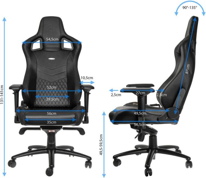 Produktbild noblechairs EPIC Echtleder