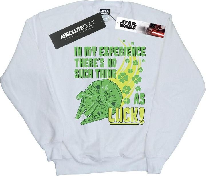 Actual product image Star Wars Mens Millennium Falcon Shamrock Luck Sweatshirt (S)