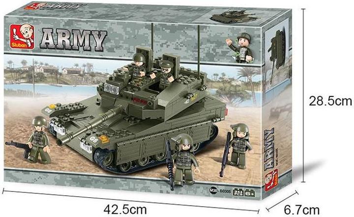 Actual product image Sluban constructor, tank Merkava, 344 det.