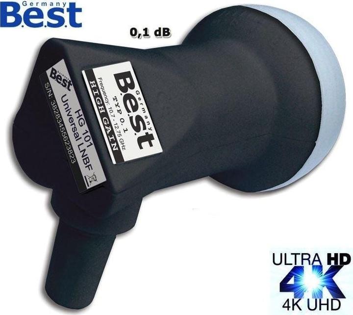 Actual product image Best Satellite LNB Single HG 101 Ultra Black 0.1dB (Single LNB, 40mm)